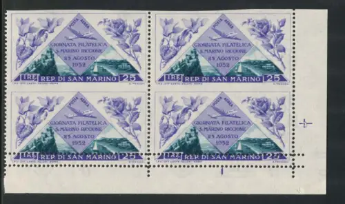 Luftpost Philatelistischer Tag Lire 25 Doppelverzahnung unten