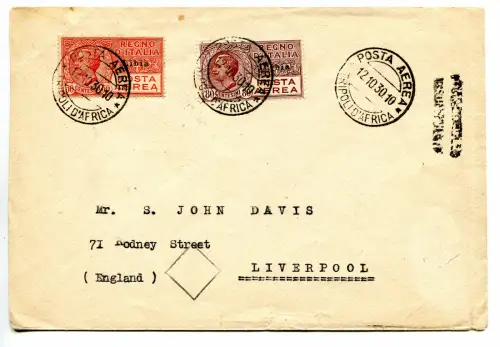 Libyen - Luftpost auf Airbrush aus Tripolis