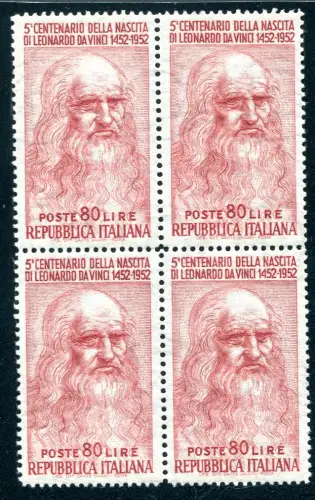 Leonardo Lire 80 Verzahnung 13,1/4 x 13 Pergamentpapier