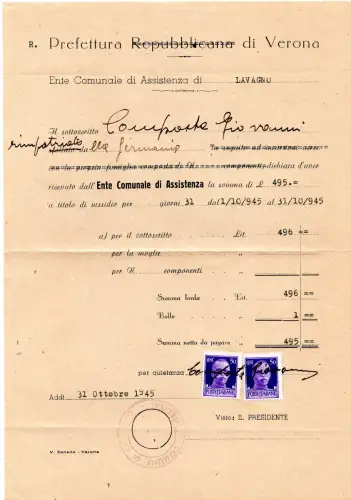 Steuerliche Verwendung - Kaiserliches Cent. 50