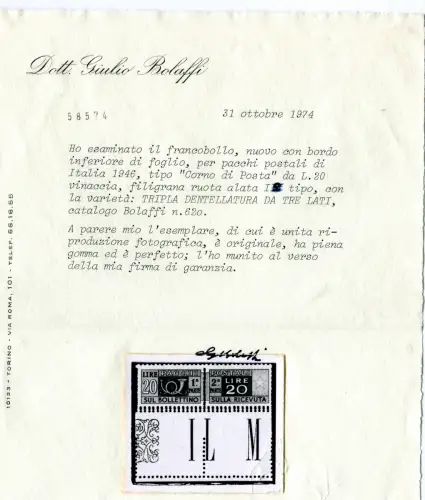 Postpakete Lire 20 Sorten Dreifachverzahnung