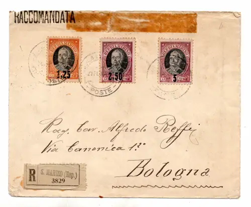 Onofri aufgedruckte Serie auf Umschlag