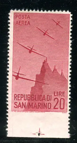 Luftpost Ansicht Lire 20 Sorten ungezähnt