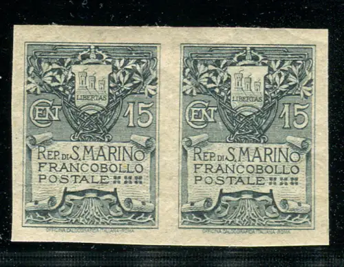 Wappen Cent. 15 ungezahnte Sorten