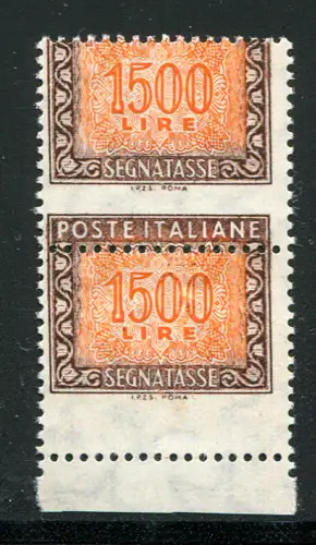 Steuermarken Lire 1.500 Sorten Post unten