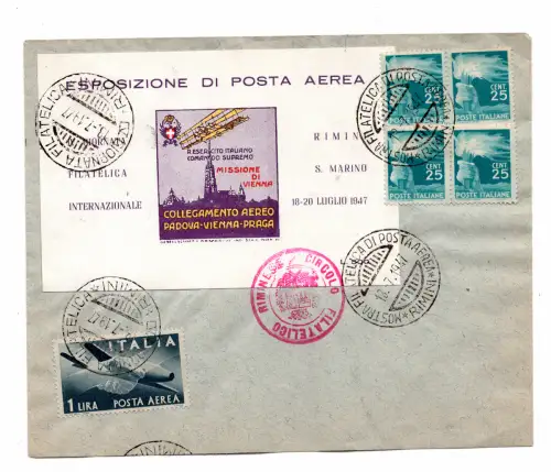 Philatelistische Luftpostausstellung vom 18.7.47 - Erinnofilenbogen