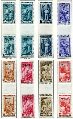 Triest Lavoro 13 Werte in Paaren getrennt in der Mitte durch Gruppenzwischenraum