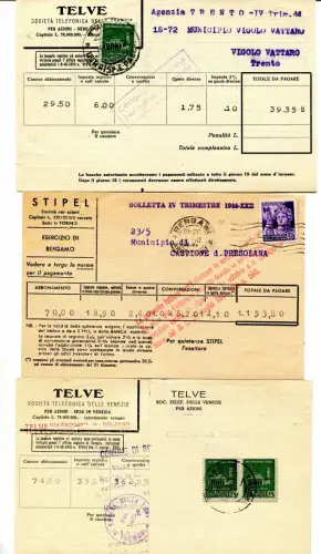 Zerstörte Denkmäler - Lot von drei Telefonrechnungen