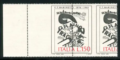 Arte Italiana Marinetti Sorte Zahnung und Druck