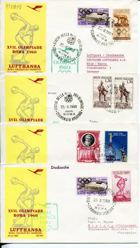 Olympische Spiele in Rom - Lot von vier Lufthansa Airbrams
