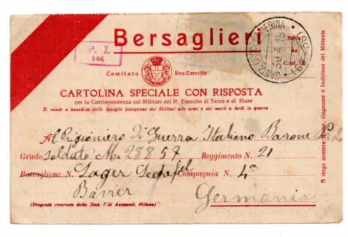 Cart. spezielles patentiertes Ziel. zugunsten militärischer Familien