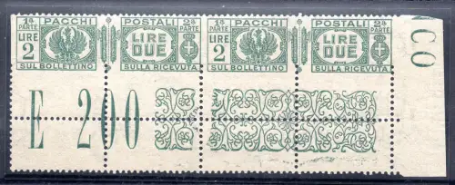 Postpakete Lire 2 Sorten nur oben gezackt