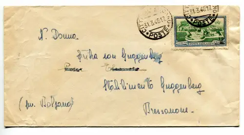 Espresso Lire 12 von 5 isoliert auf Umschlag für Brixen