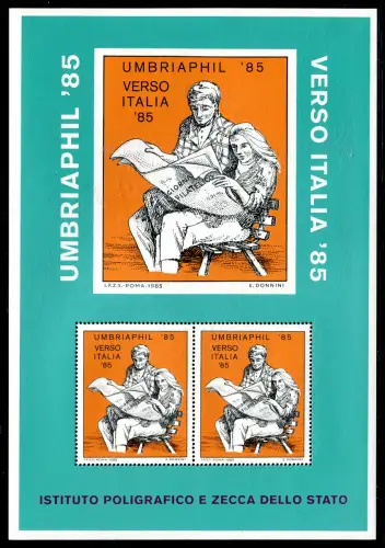 Erinnerungsbogen zur Ausstellung Umbriaphil '85