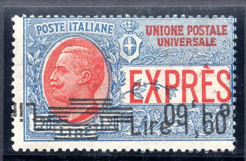 Espresso Lire 1,60 auf 1,20 Doppelaufdruck