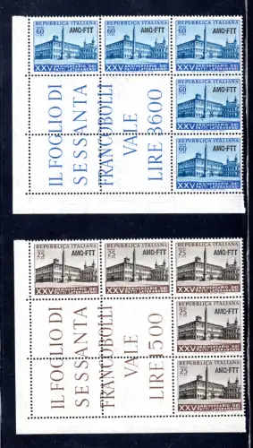 Triest A - Lateranverträge Nr. 194/195 5er Eckblock - MNH