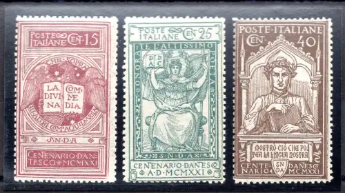 Dante Alighieri Nr. 116/118 Serie MNH
