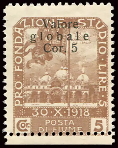 Fluss - Gesamtwert 5 C. auf 5 C. Nr. 98g versetzter Aufdruck