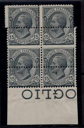 Michetti Cent. 30 n. 127ec verschobene Verzahnung - MNH