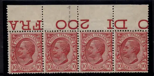 Leoni Cent. 10 n. 82q Ziffer 1 bestehend aus Punkten - MNH