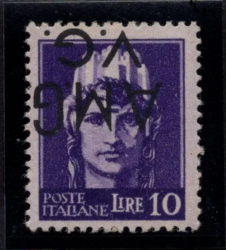 AMG.VG. - Imperiale 10 Lire Nr. 11d umgedrehter Aufdruck - MNH