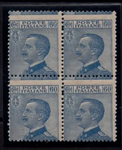 Michetti Cent. 60 hellblau Nr. 157a verschobene Verzahnung - MNH