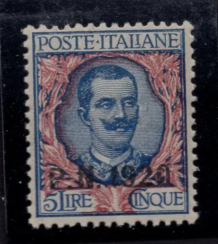 Floreale 5 Lire Nr. 78 aufgedruckt P. N. 1920 - MLH