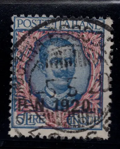 Floral 5 Lire Nr. 78 Aufdruck P. N. 1920