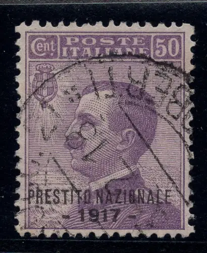 Michetti Cent. 50 Nr. 85 aufgedruckt Nationale Ausleihe