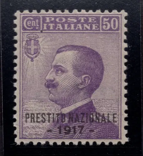 Michetti Cent. 50 Nr. 85 aufgedruckt Nationale Ausleihe - MLH