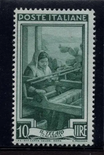 Ich arbeite 10 Lire Nr. 639/I Wasserzeichen Rad I SB - MNH