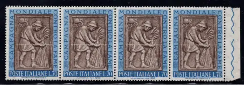 Fame Lire 70 Nr. 959 4er Streifen mit weißer Linie - MNH