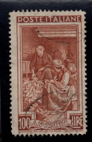 Lavoro Lire 100 Nr. 651 filigran SA gezähnt 13,1/4 x 14,1/4