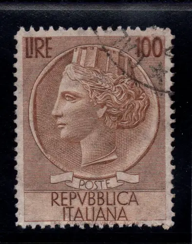 Syrakus Lire 100 Nr. 785 filigrane Sterne II 65. Rechts