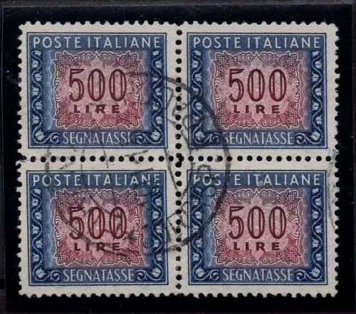 Steuermarken Lire 500 Nr. 108 Viertel filigran ND