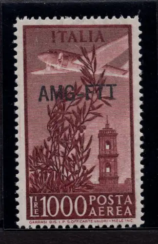 Triest A - Kapitol Lire 1.000 Nr. 26A Wasserzeichen SB - MNH