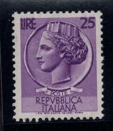 Syrakus Lire 25 Nr. 715 Wasserzeichen in CS - MNH Position