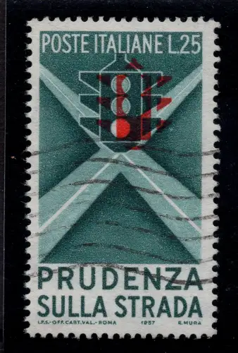 Vorsicht auf der Straße Nr. 815/Ia rot nach rechts verschoben