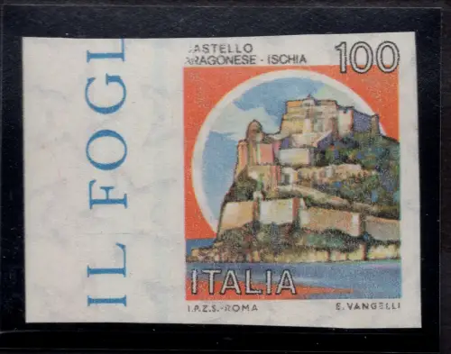 Castelli Lire 100 Nr. 1511e ungezähnt - MNH