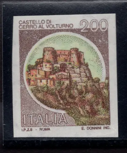 Castelli Lire 200 Tiefzieh Nr. 1516/II ungezähnt - MNH