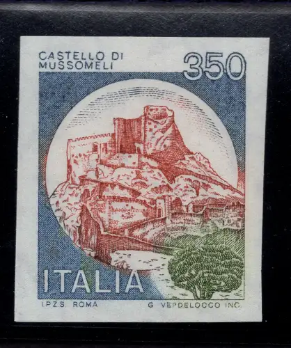 Castelli Lire 350 Nr. 1519e ungezähnt - MNH