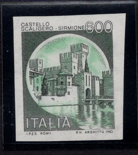 Castelli Lire 600 n. 1532e ungezähnt - MNH
