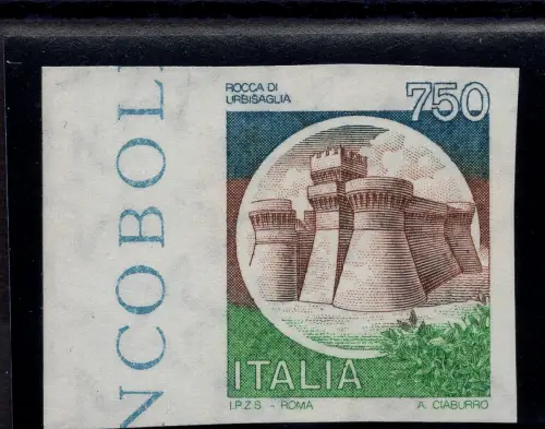 Castelli Lire 750 n. 1524Ae ungezähnt - MNH