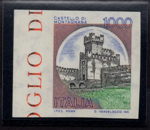 Castelli Lire 1.000 n. 1527e ungezähnt - MNH