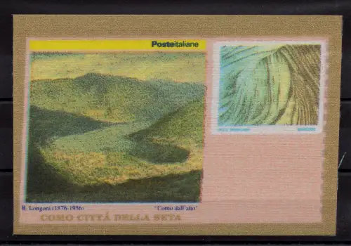 Francobusta Lire 5.000 / Euro 2,58n. 1Aa ohne Blaudruck (Wert)