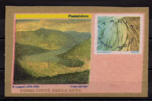 Francobusta Lire 5.000 / Euro 2,58n. 1Aa Farben außerhalb der Registrierung