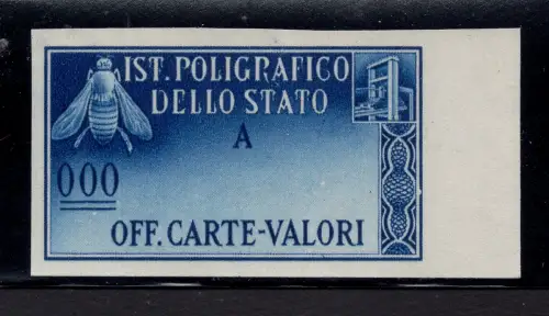 Briefmarkenentwurf Biene und ungezähnte Torchio