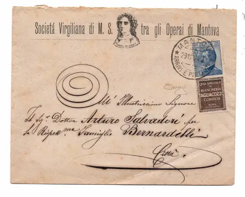 Werbung Cent. 25 Nabenschneider Nr. 8 isoliert auf Umschlag