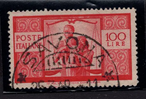 Democratica Lire 100 Verzahnung 14 x 13,1/2 erste Platte NS