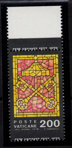 Sede Vacante '78 Nr. 642a Zahnung Bogenrandverschieber - MNH